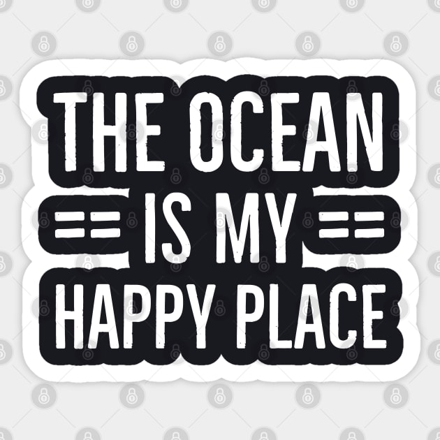 The Ocean Is My Happy Place Sticker by Suzhi Q